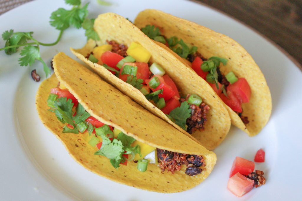 Quinoa black bean crunchy tacos - Fit & Flourish