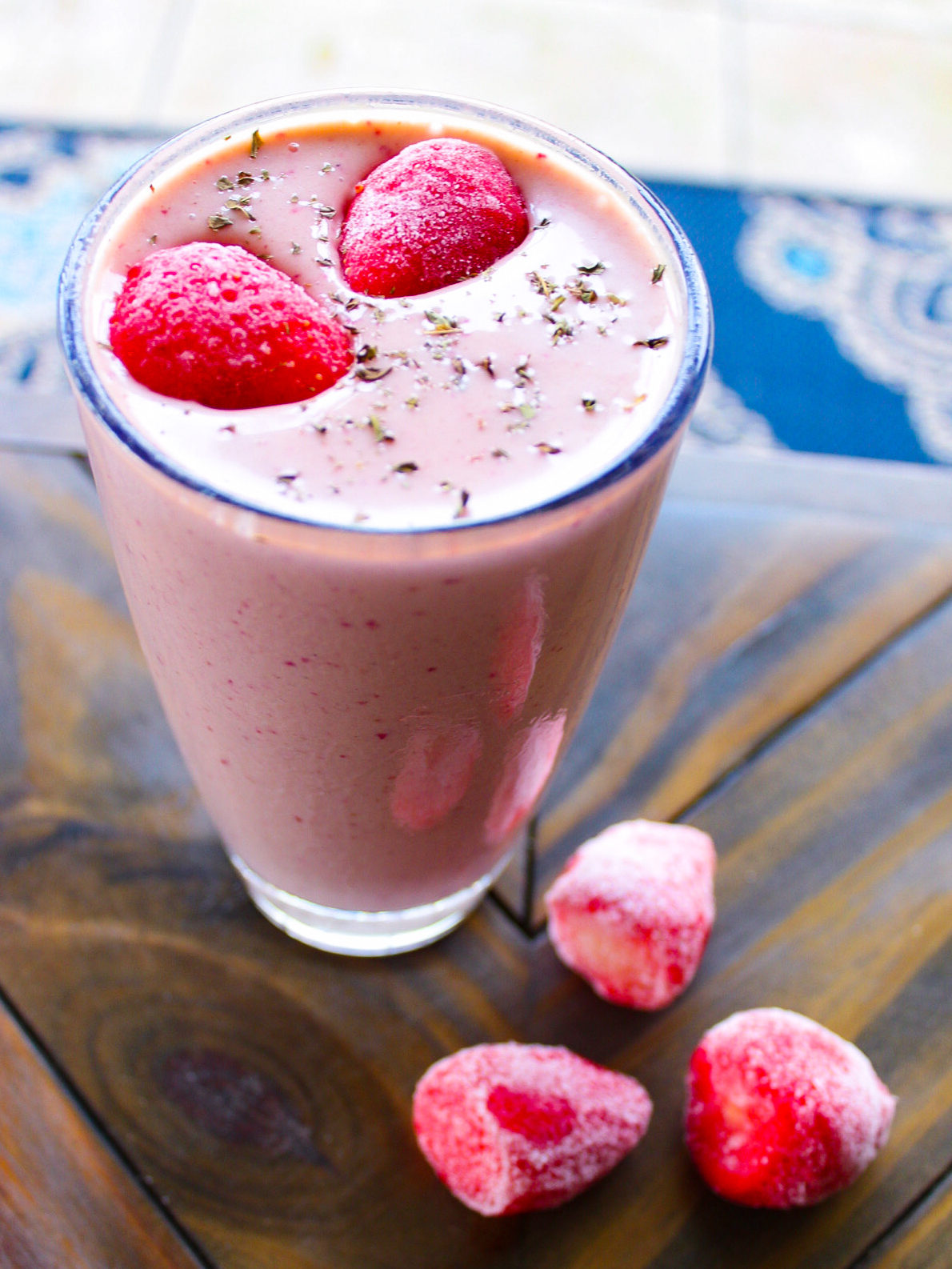 Simple Strawberry Banana Protein Smoothie - Fit & Flourish